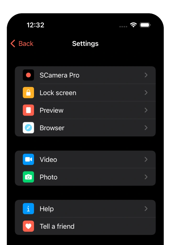 Customizable settings in a hidden camera app for iPhone, where the app can be tailored to the user's preferences.